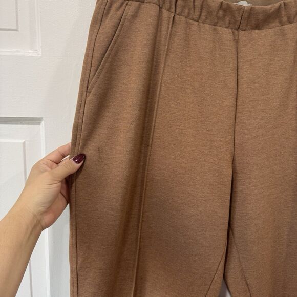 Everlane The Dream Knit Pant Sz XL Golden Brown Pocket Tapered Ankle Length EUC - Picture 6 of 16
